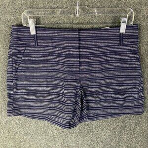 Loft Shorts Women's Size 4 Marisa 100% Linen Striped NWT‎ 4" Inseam